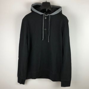 Banana Republic, Black Pullover Hoodie Sweater, Men's Large